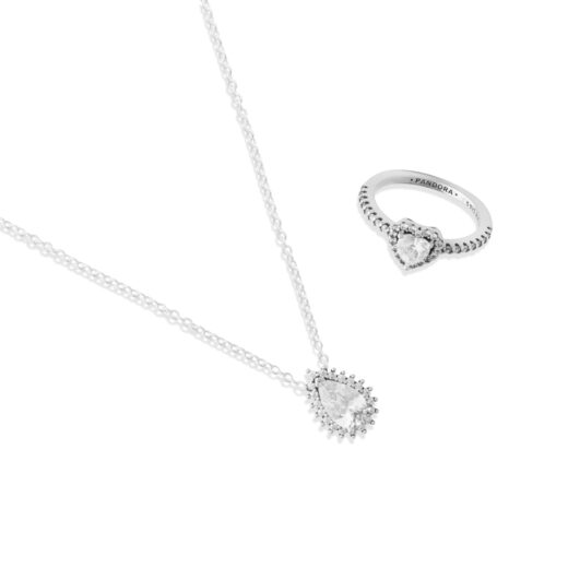 Sterling Silver Necklace & Ring Set – 925 Stamped